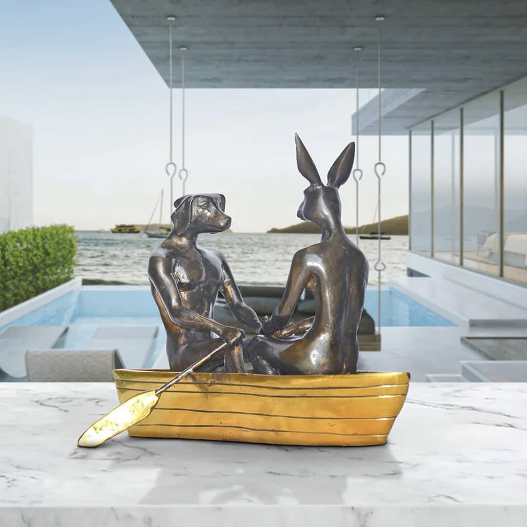 Gillie and Marc Sculpture ~ 'They Rowed, Rowed, Rowed Their Boat' @ Curate Art & Design in Daylesford, Gillie and Marc's premier gallery in Victoria, Australia.