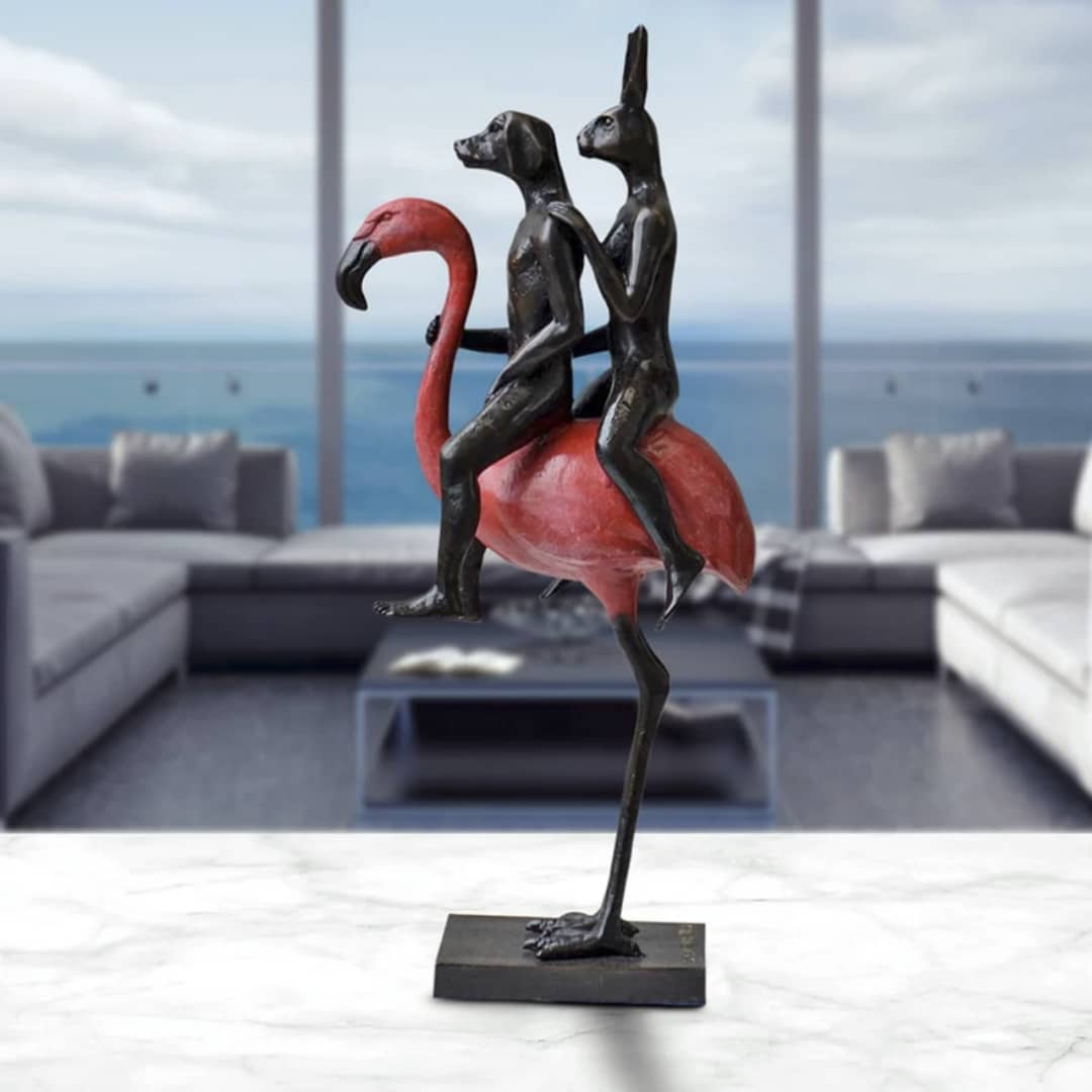 Gillie and Marc Sculpture ~ 'They Were the Flamingo Riders' @ Curate Art & Design in Daylesford, Gillie and Marc premier gallery in Victoria, Australia.