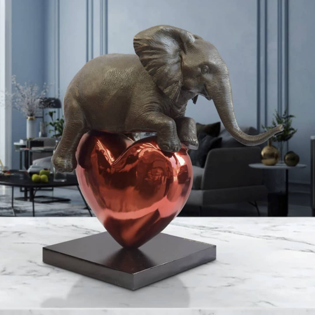 Gillie and Marc Sculpture ~ 'Elephant with a Heart'