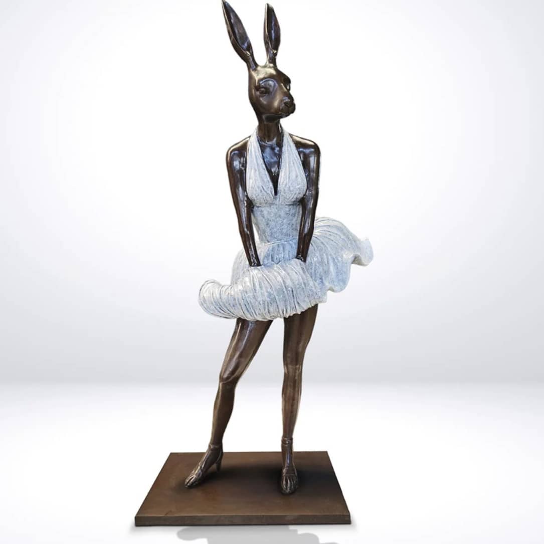 Gillie and Marc Sculpture (Bronze) ~ 'Marilyn Rabbitwoman' - Curate Art & Design Gallery Sorrento, Mornington Peninsula, Melbourne
