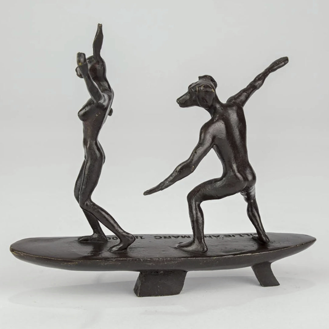 Gillie and Marc Sculpture ~ 'Surfers, Together on a Wave' (Pocket)