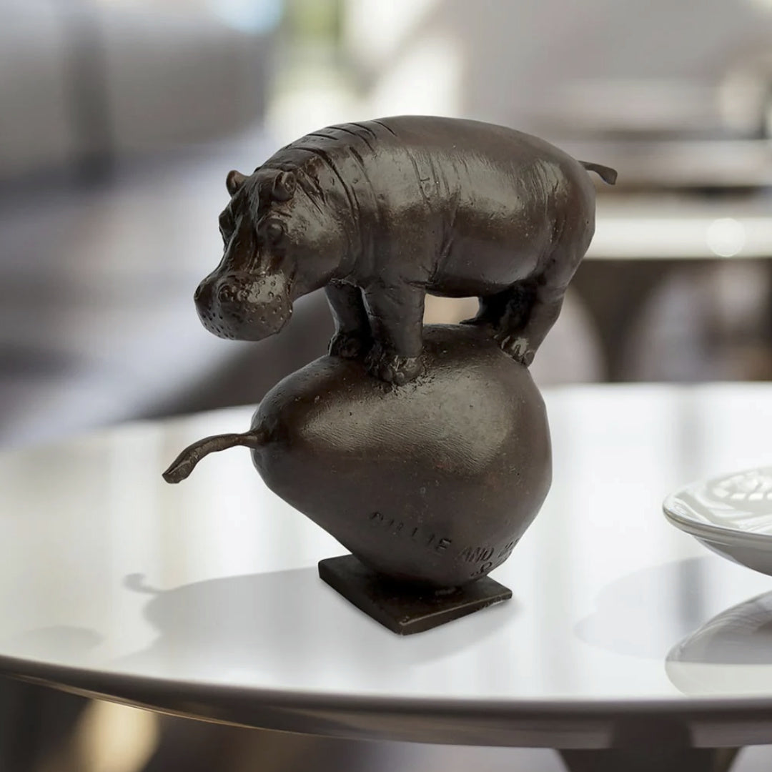 Gillie and Marc Sculpture ~ 'The Pearfect Hippo' (Pocket)