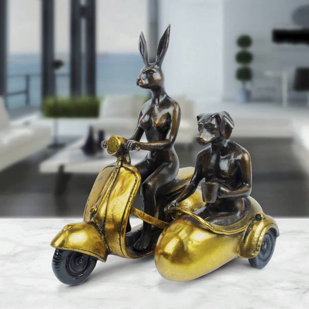 Gillie and Marc Sculpture ~ 'They Rode Side by Side for the Long Run'