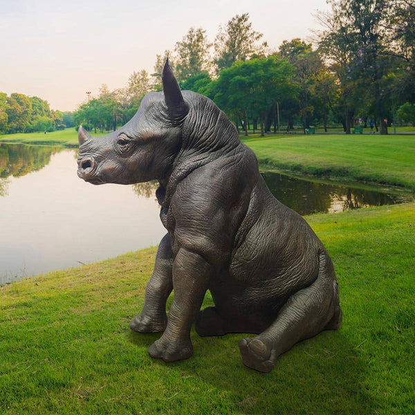 Gillie and Marc Bronze Sculpture ~ 'Raza the White Rhino' - Curate Art & Design Gallery Sorrento Mornington Peninsula Melbourne