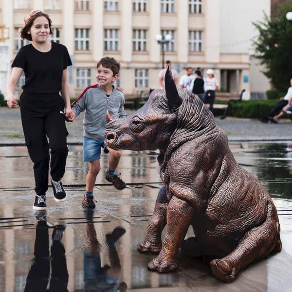 Gillie and Marc Bronze Sculpture ~ 'Raza the White Rhino' - Curate Art & Design Gallery Sorrento Mornington Peninsula Melbourne