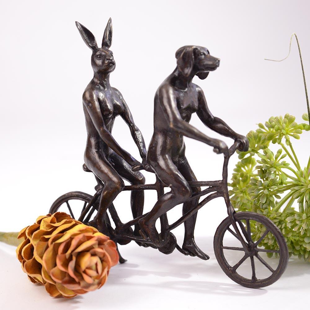 Gillie and Marc Bronze Sculpture ~ 'They Loved Riding Together in Paris' - Curate Art & Design Gallery Sorrento Mornington Peninsula Melbourne