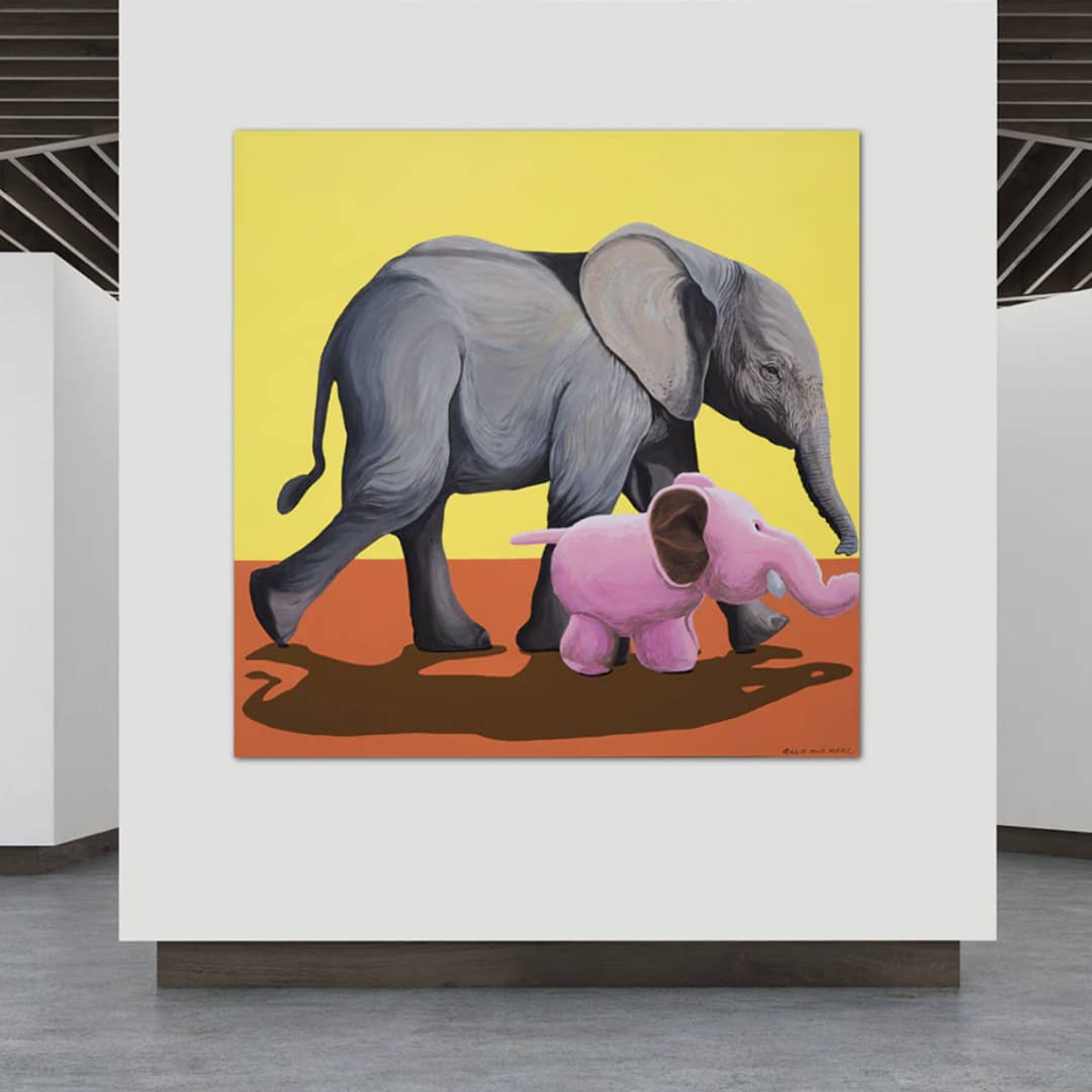 Gillie and Marc Painting ~ 'Gentle Giant at Play' - Curate Art & Design Gallery Sorrento, Mornington Peninsula, Melbourne