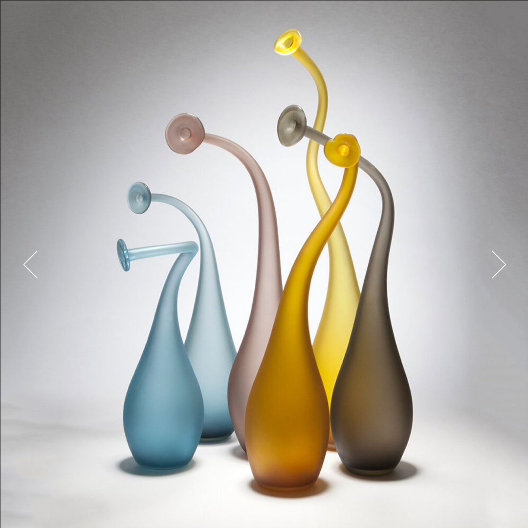 Hamish Donaldson Glass ~ 'Sloopy Bottle in Claret'