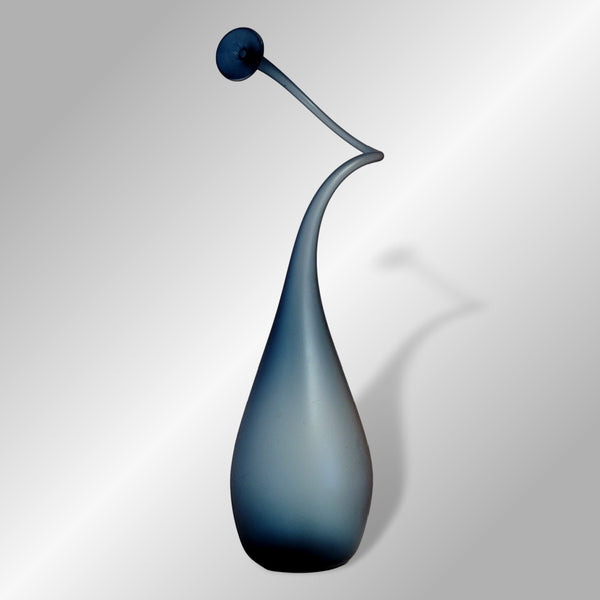 Hamish Donaldson Glass ~ 'Sloopy Bottle in Slate Blue' (Sold)