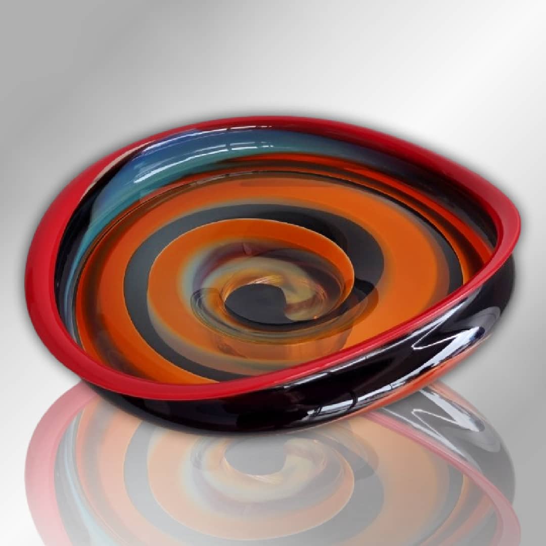 James McMurtrie Glass Bowl ~ 'Yum' - @ Curate Art & Design Gallery in Sorrento Mornington Peninsula Melbourne