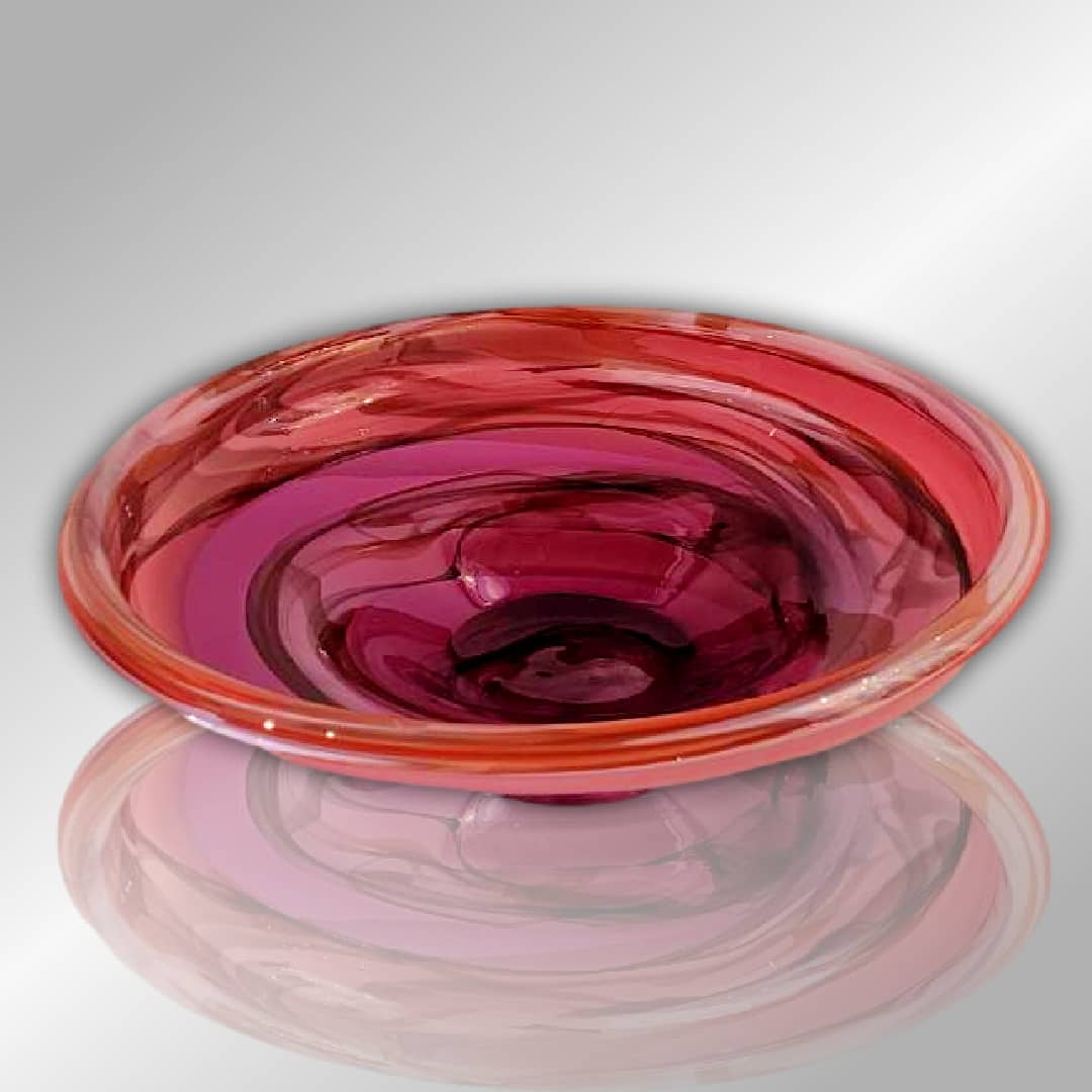 James McMurtrie Glass Bowl (Large) ~ 'Berry'