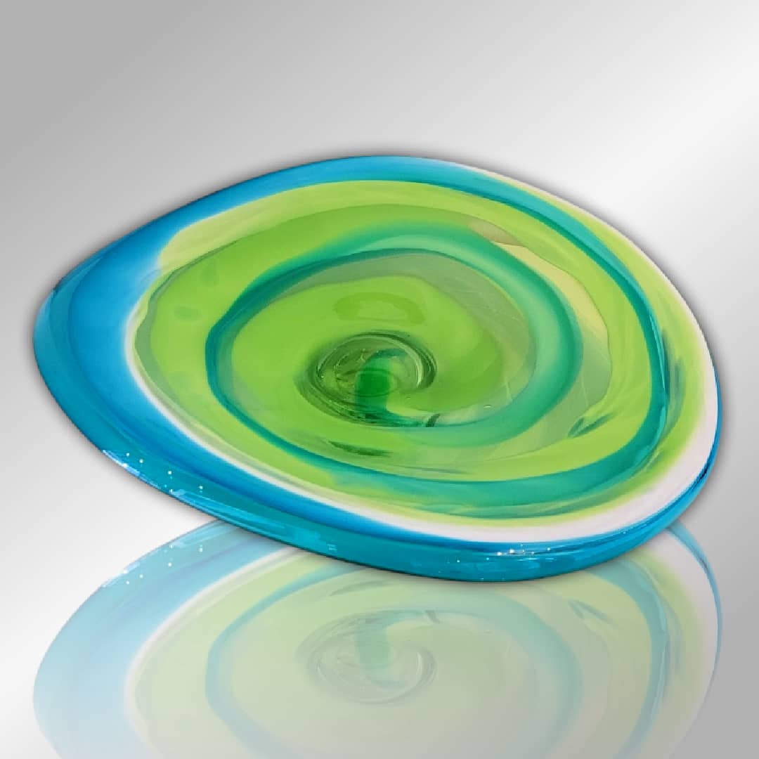 James McMurtrie Glass Platter ~ 'Front Beach'