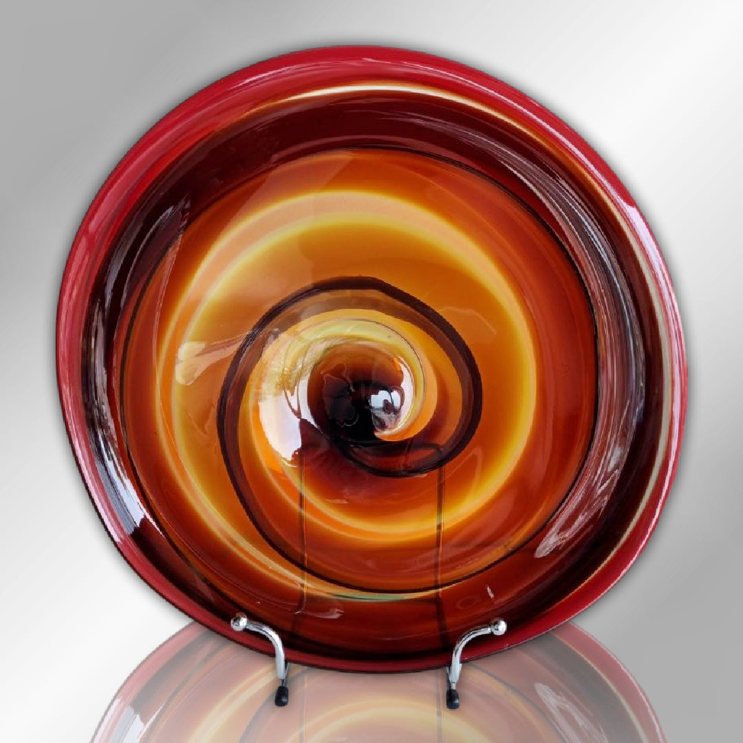 James McMurtrie Glass Platter ~ 'Sultry' - @ Curate Art & Design Gallery in Sorrento Mornington Peninsula Melbourne