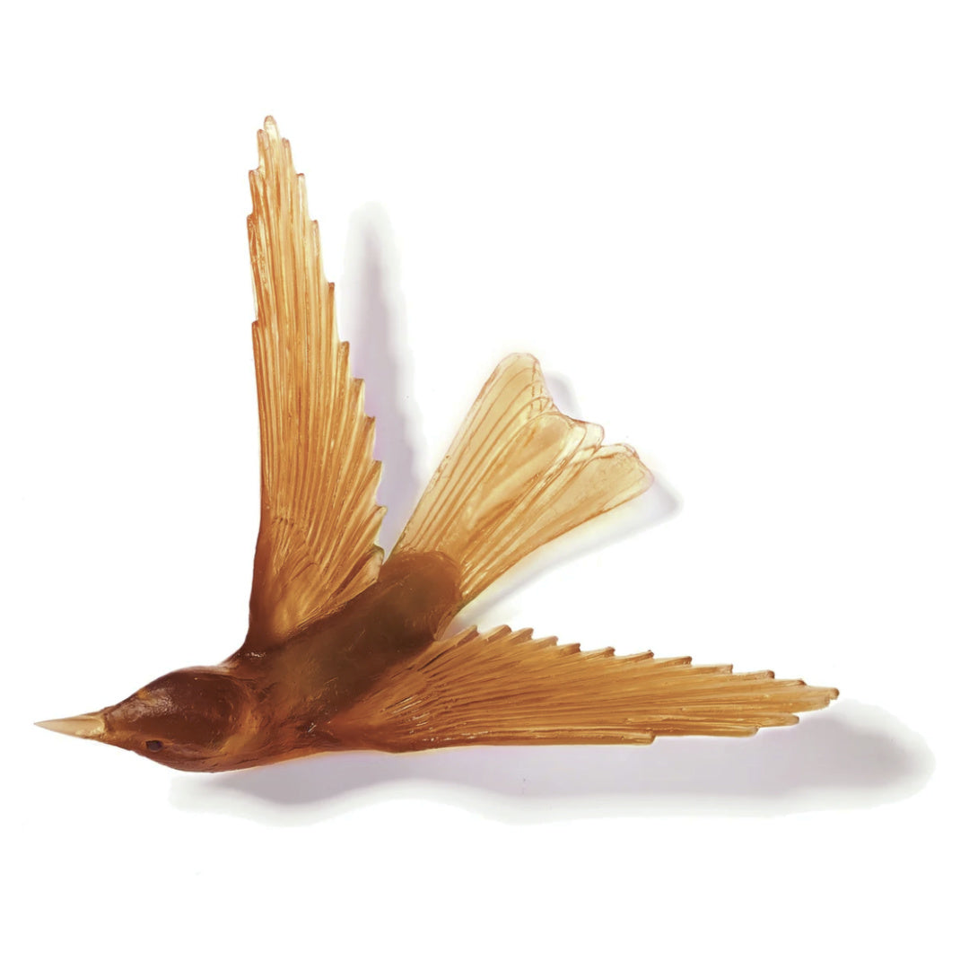 Luke Jacomb Glass ~ 'Bellbird' Dark Orange Red