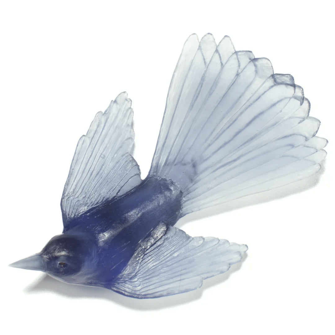 Luke Jacomb Glass ~ 'Fantail' Steel Blue