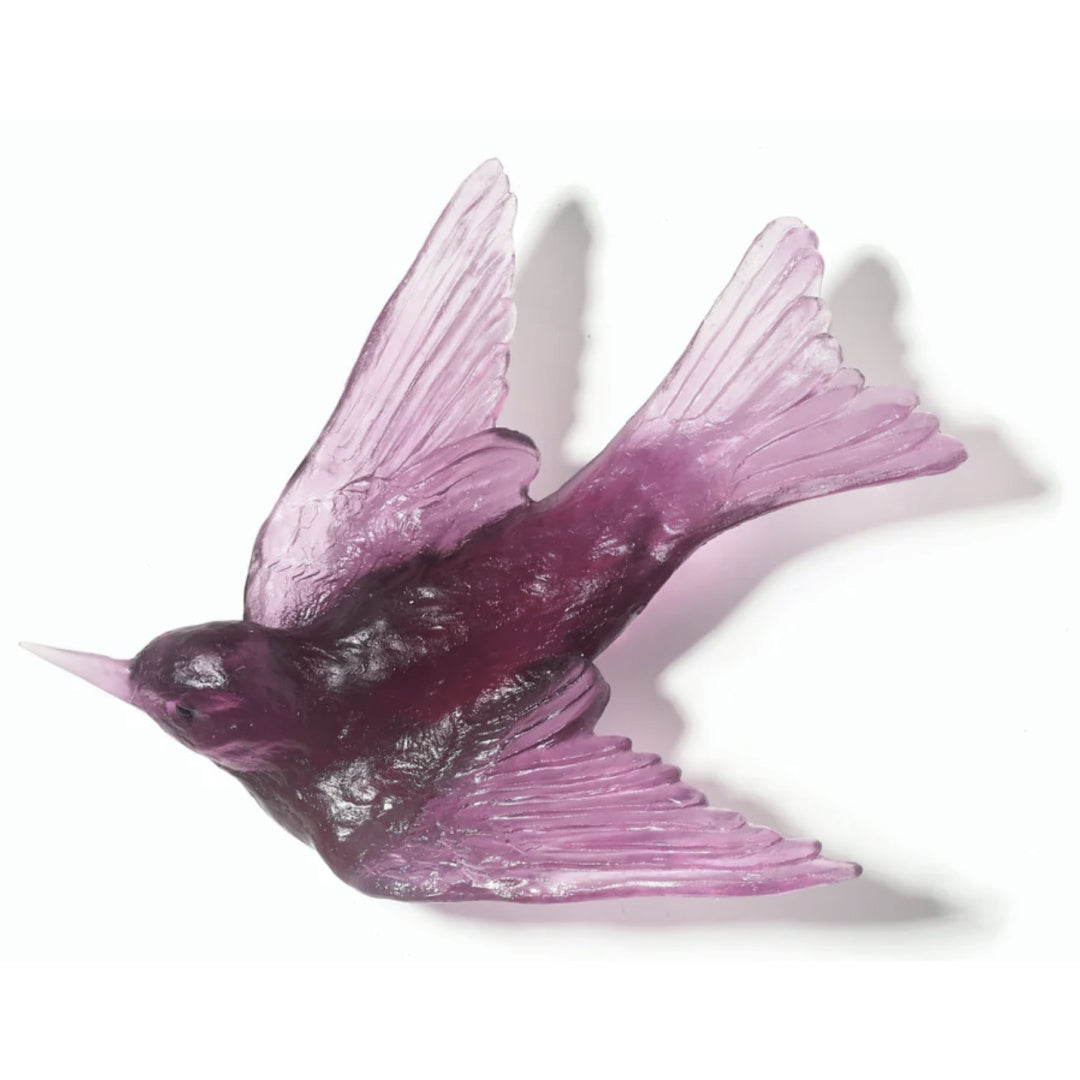 Luke Jacomb Glass ~ 'Swallow' Gold Amethyst