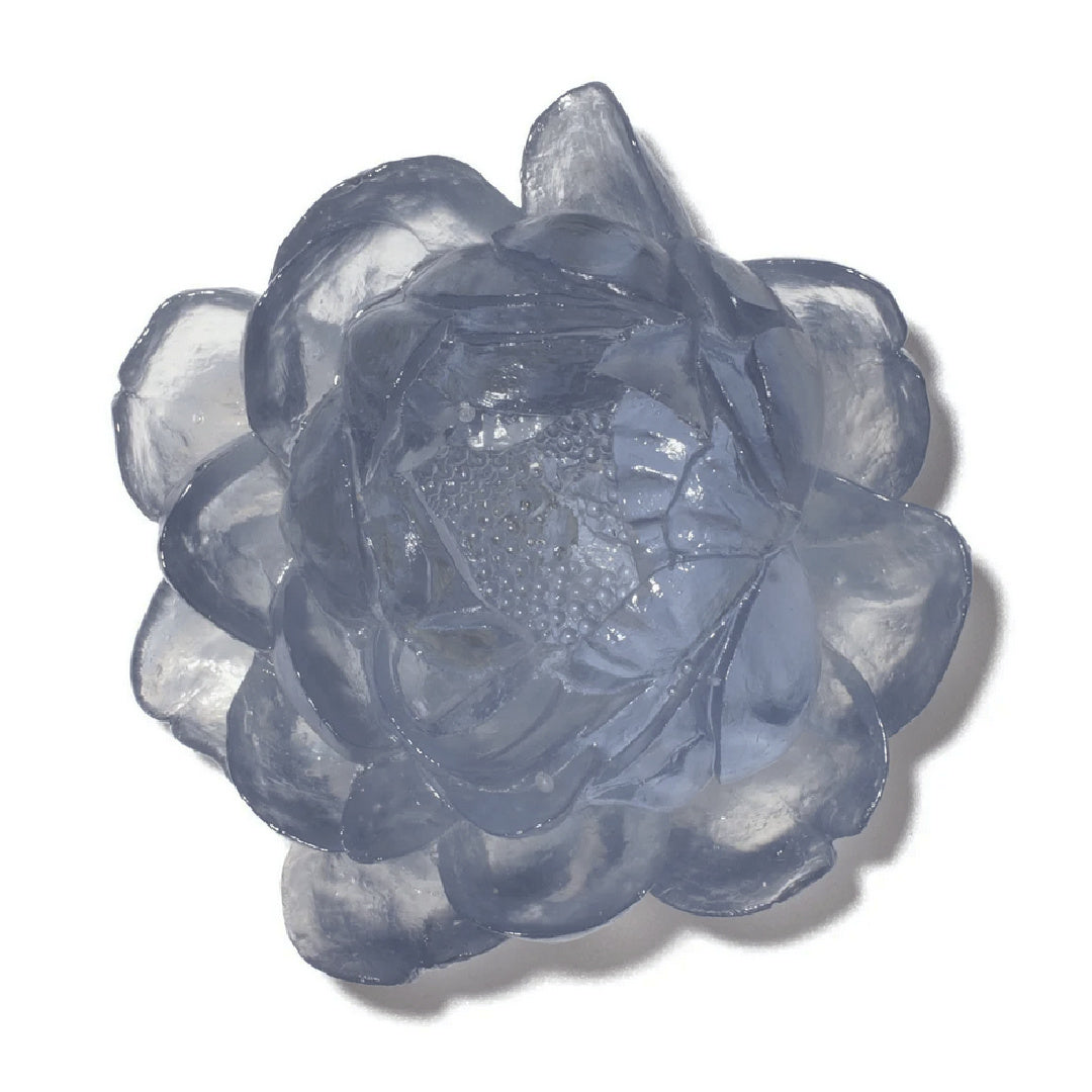 Luke Jacomb Glass ~ 'Peony' Pale Steel Blue