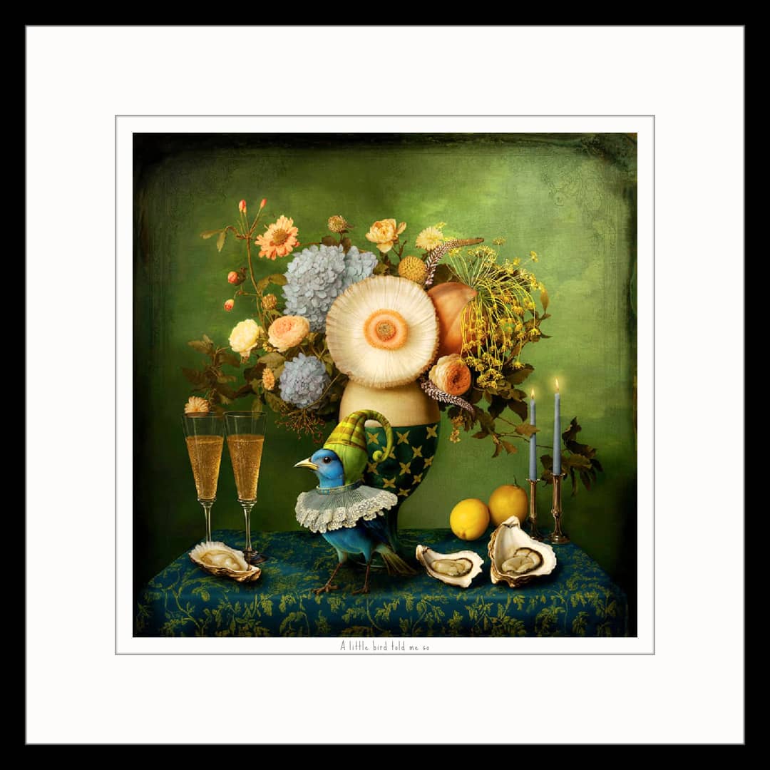 Maggie Taylor Art ~ 'A Little Bird Told Me So' - Available in Australia exclusively @ Curate Art & Design in Daylesford. Free delivery Melbourne.