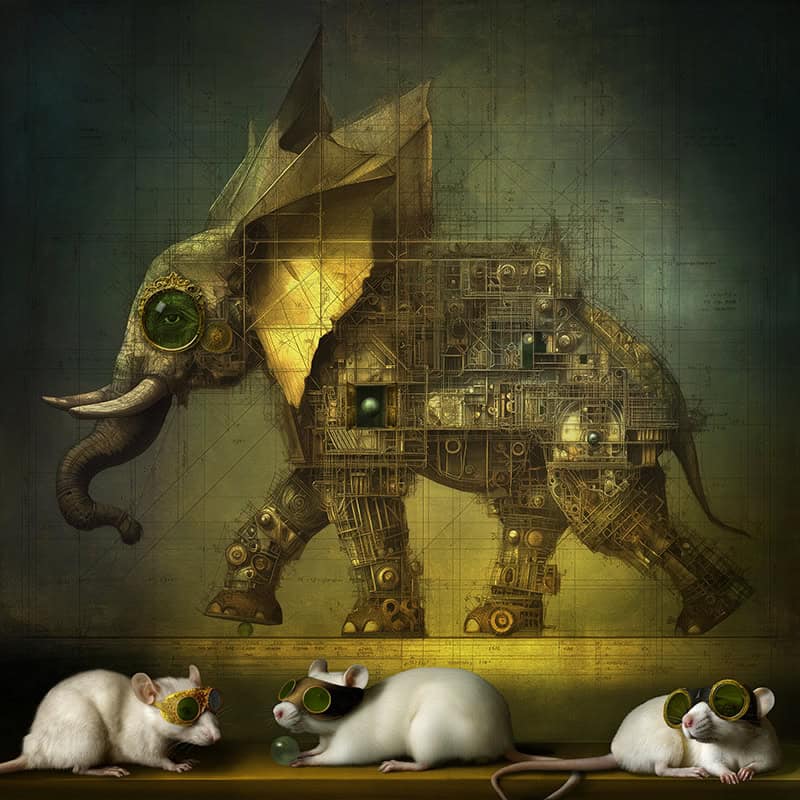 Maggie Taylor Art ~ 'Big Big Plans' 15" - Available in Australia exclusively @ Curate Art & Design Gallery in Sorrento, Mornington Peninsula, Melbourne.