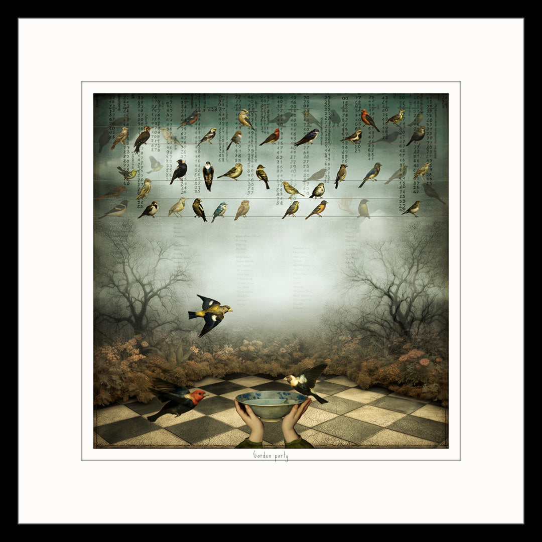 Maggie Taylor Art ~ 'Garden Party' 22" (Framed) - Available in Australia @ Curate Art & Design Gallery in Sorrento, Mornington Peninsula, Melbourne.