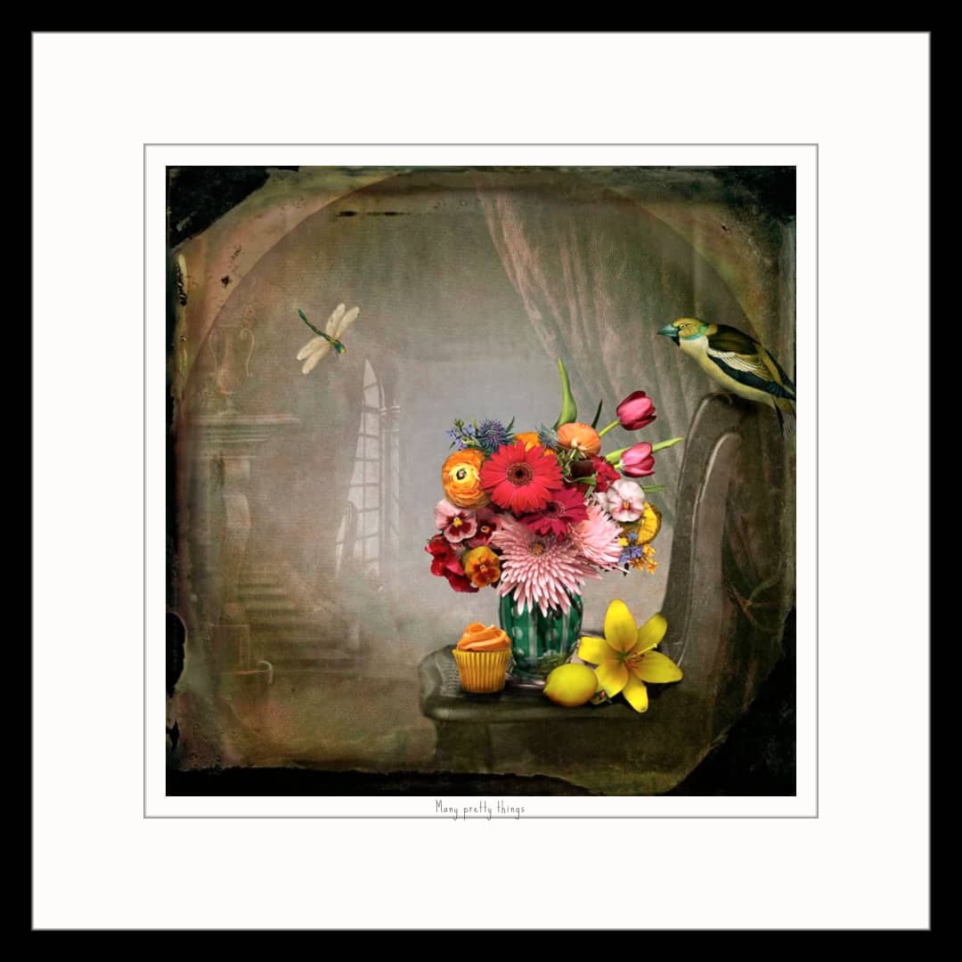 Maggie Taylor Art ~ 'Many Pretty Things' 22" (Framed)