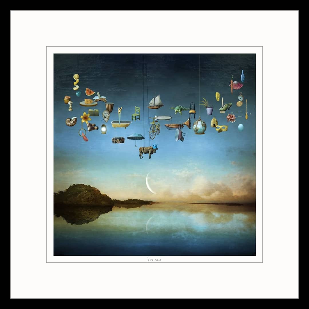 Maggie Taylor Art ~ 'New Moon' - Available in Australia exclusively @ Curate Art & Design in Daylesford. Free delivery Melbourne.