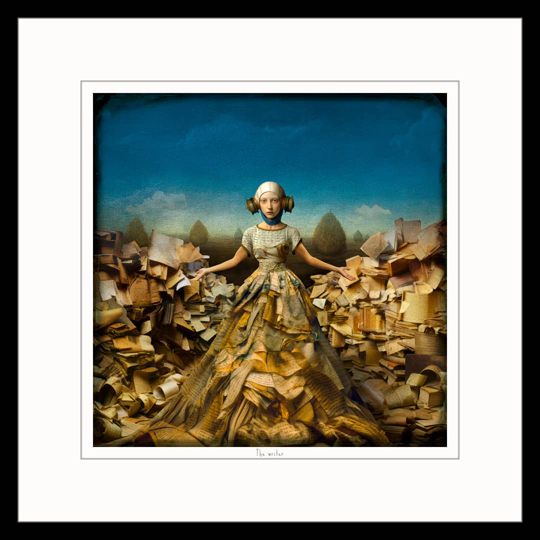 Maggie Taylor Art ~ 'The Writer' - Available in Australia exclusively @ Curate Art & Design in Daylesford. Free delivery Melbourne.
