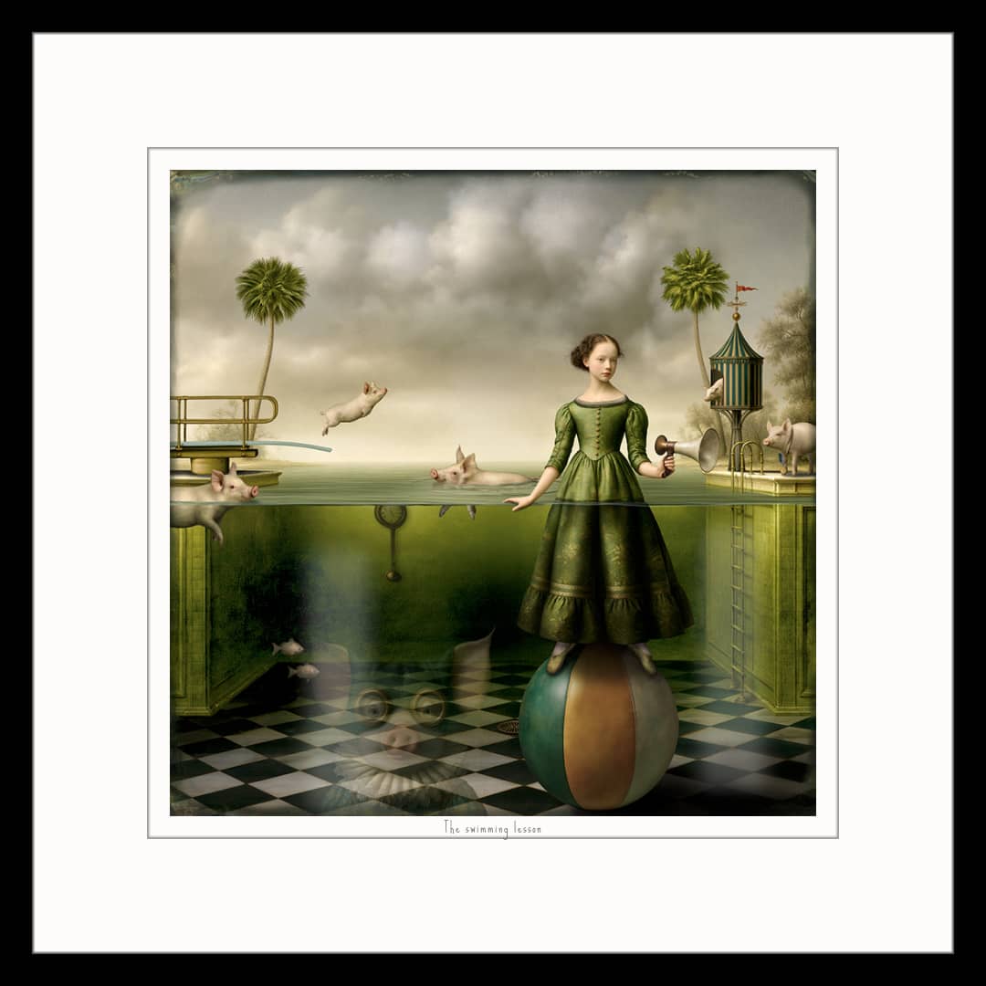 Maggie Taylor Art ~ 'The Swimming Lesson'