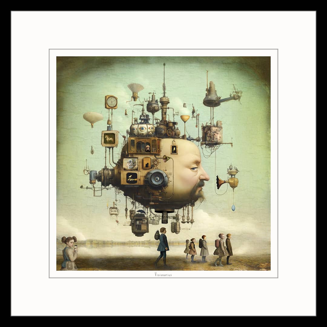 Maggie Taylor Art ~ 'Visionaries' 22" (Framed) - Available in Australia @ Curate Art & Design Gallery in Sorrento, Mornington Peninsula, Melbourne.