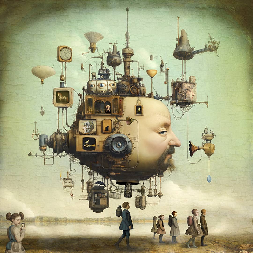 Maggie Taylor Art ~ 'Visionaries' - Available in Australia exclusively @ Curate Art & Design Gallery in Daylesford. Free delivery Melbourne.
