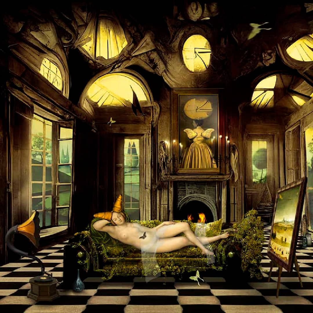 Maggie Taylor Art ~ 'The Listening Room' 36" - Available exclusively in Australia @ Curate Art & Design Gallery in Sorrento, Mornington Peninsula, Melbourne.