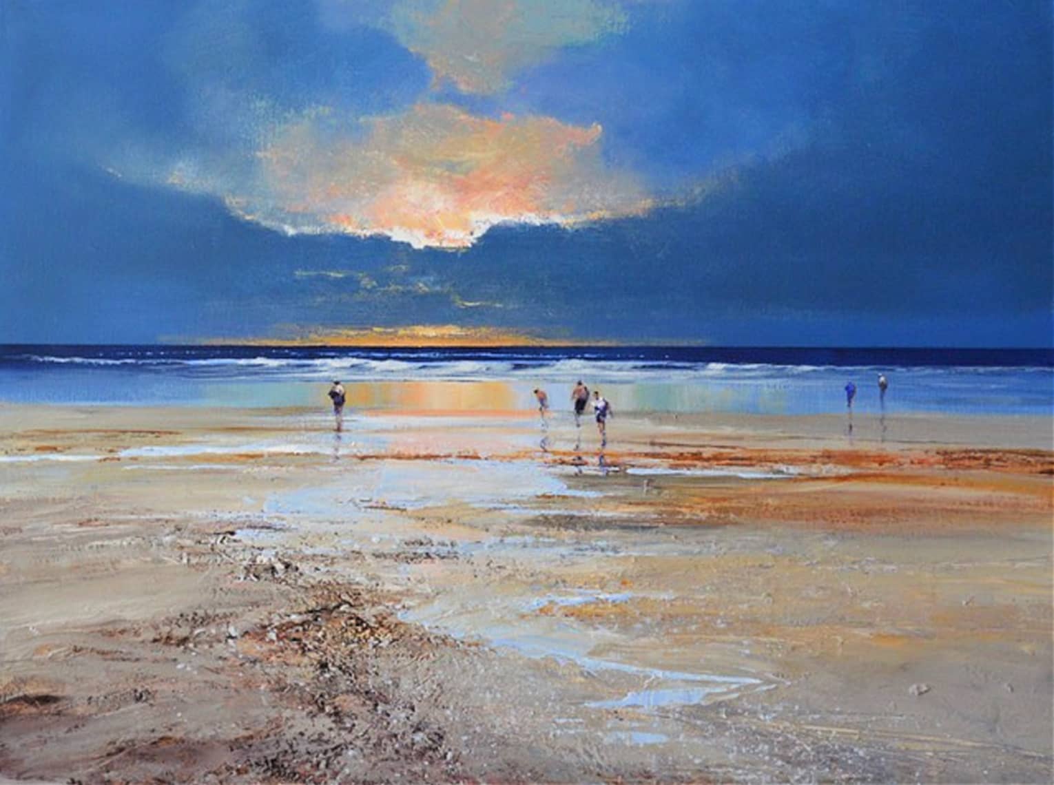 Mel Brigg Painting ~ 'Last Stroll' - Curate Art & Design Gallery in Sorrento, Mornington Peninsula, Melbourne