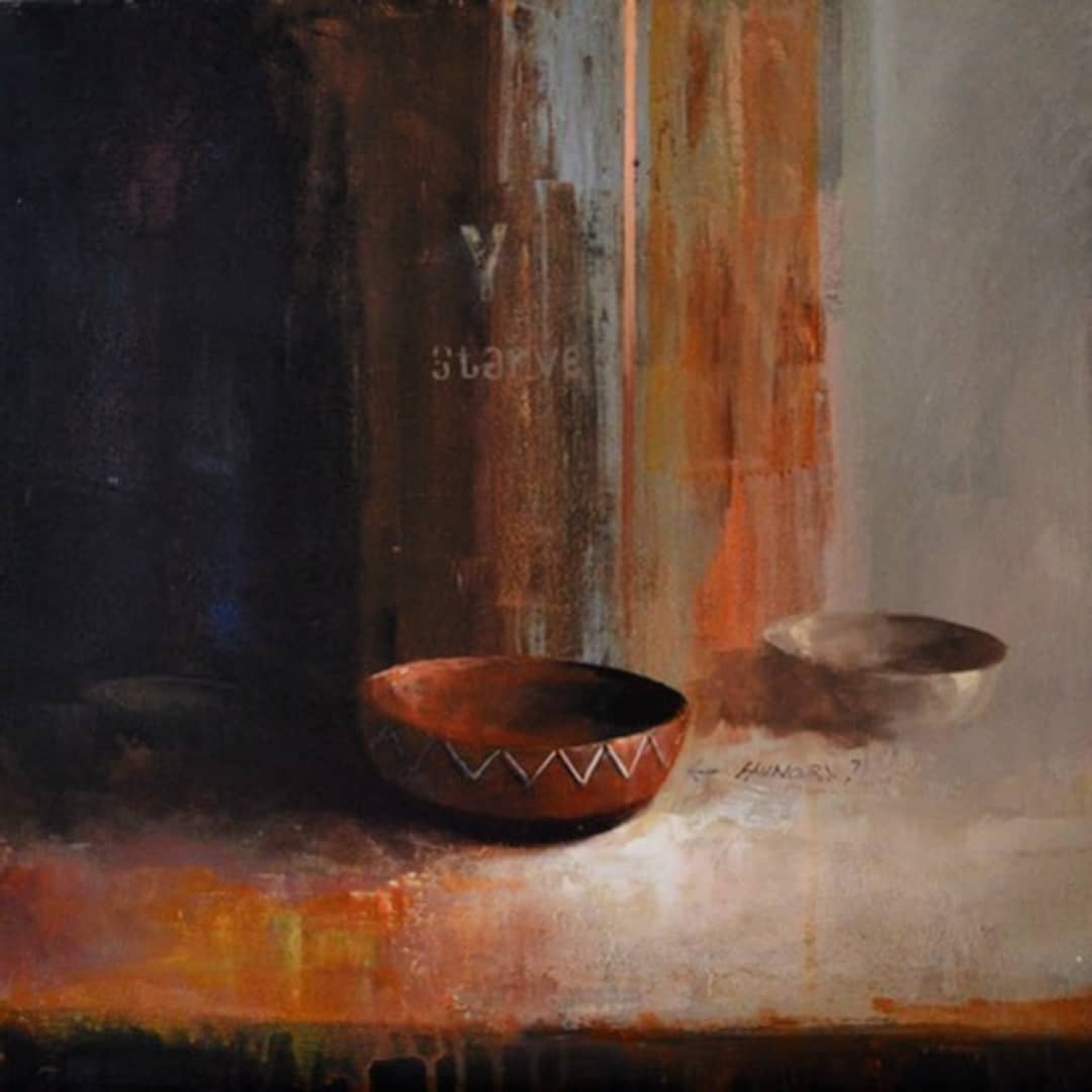 Mel Brigg Painting ~ 'The African Bowls' - Curate Art & Design Gallery in Sorrento, Mornington Peninsula, Melbourne