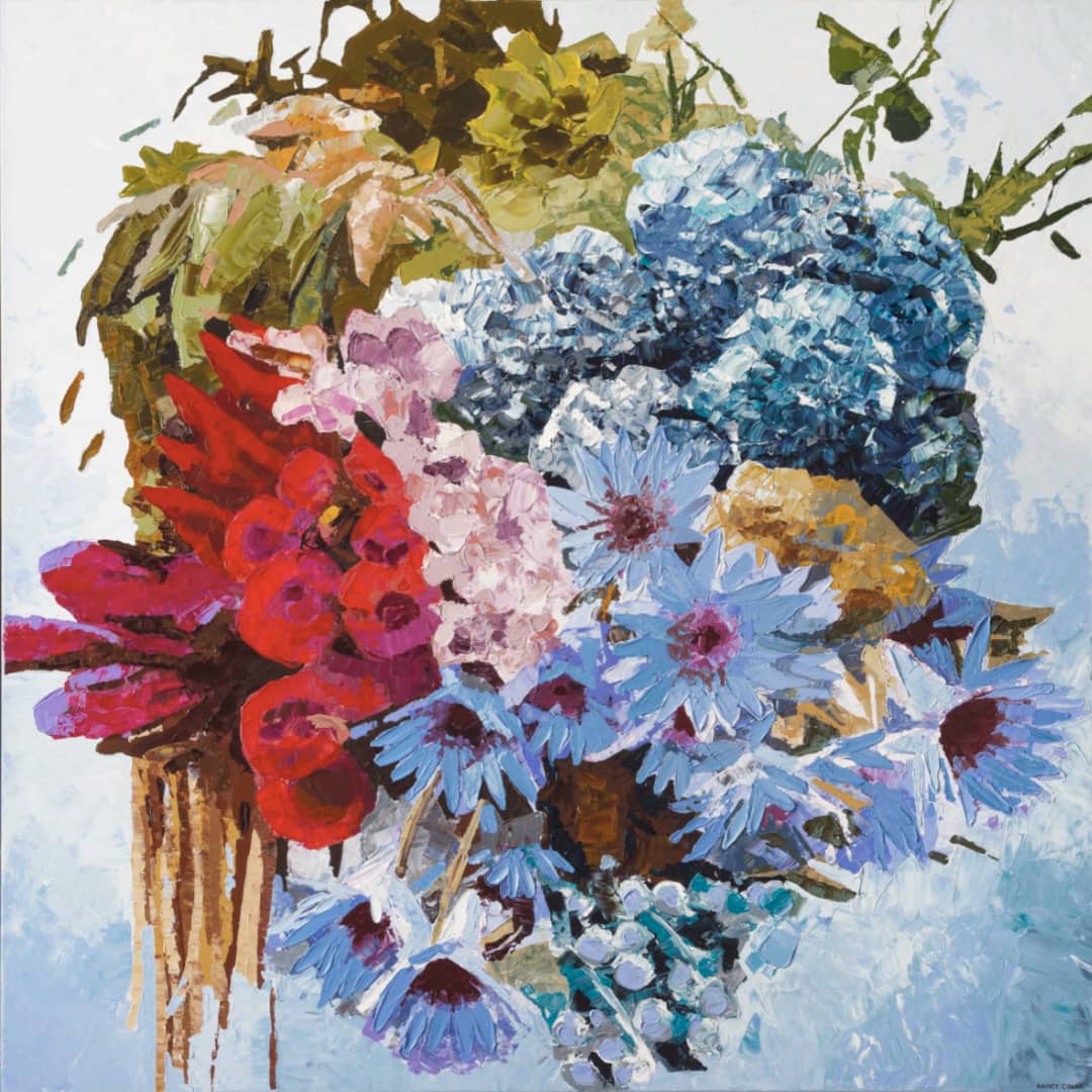 Nancy Cover original painting ~ 'Whispering Meadow' @ Curate Art & Design, a must-visit art gallery in Daylesford, Victoria. Free delivery Melbourne metro.