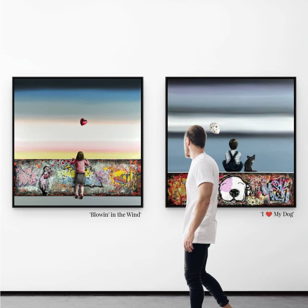 UK artist Steve Johnston painting ~ 'Blowin' in the Wind' - exclusively in Australia at Curate Art & Design in Daylesford, Melbourne, Australia.