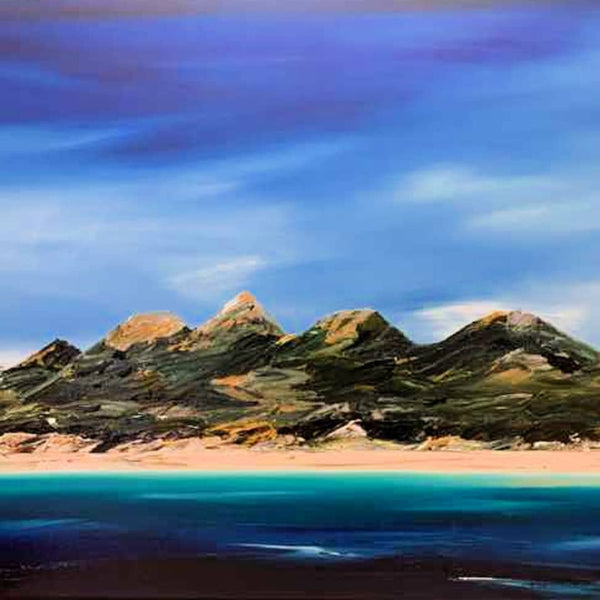 Stuart Clues Painting ~ 'Coles Bay to the Hazards' - Curate Art & Design Gallery Sorrento Mornington Peninsula Melbourne