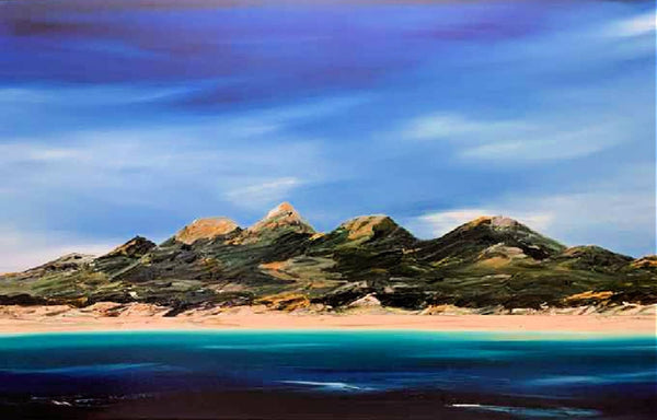 Stuart Clues Painting ~ 'Coles Bay to the Hazards' - Curate Art & Design Gallery Sorrento Mornington Peninsula Melbourne