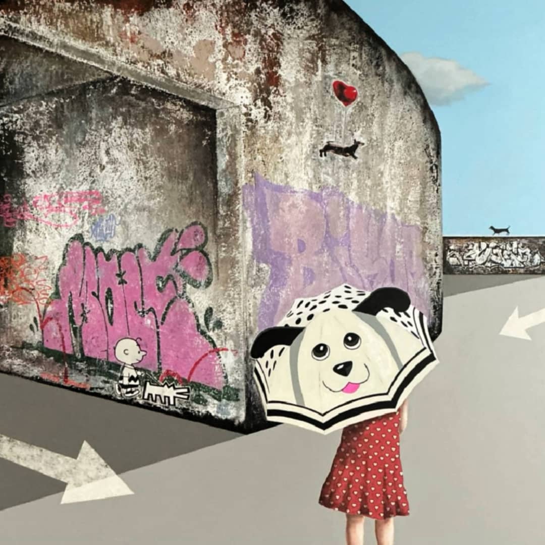 UK artist Steve Johnston painting ~ 'Ah... There You Are' @ Curate Art & Design (Daylesford, Melbourne) - Steve Johnston's exclusive representatives in Australia.