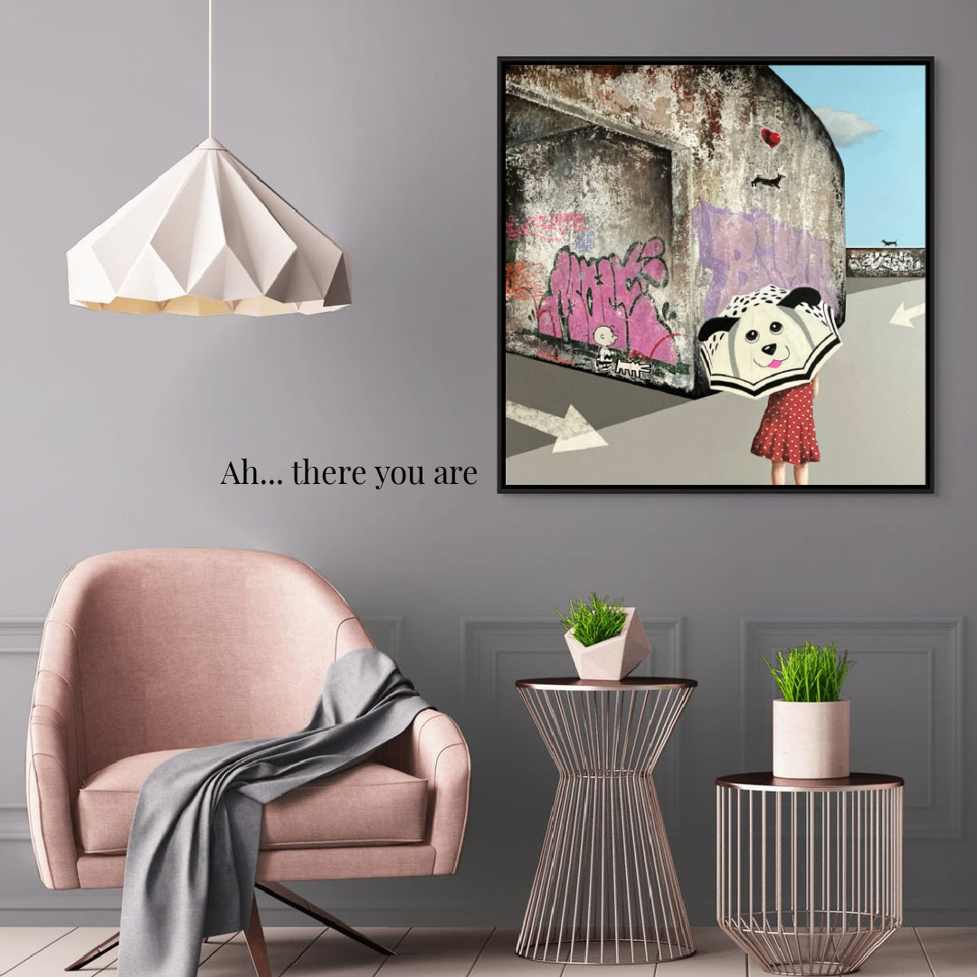 UK artist Steve Johnston painting ~ 'Ah... There You Are' @ Curate Art & Design (Daylesford, Melbourne) - Steve Johnston's exclusive representatives in Australia.