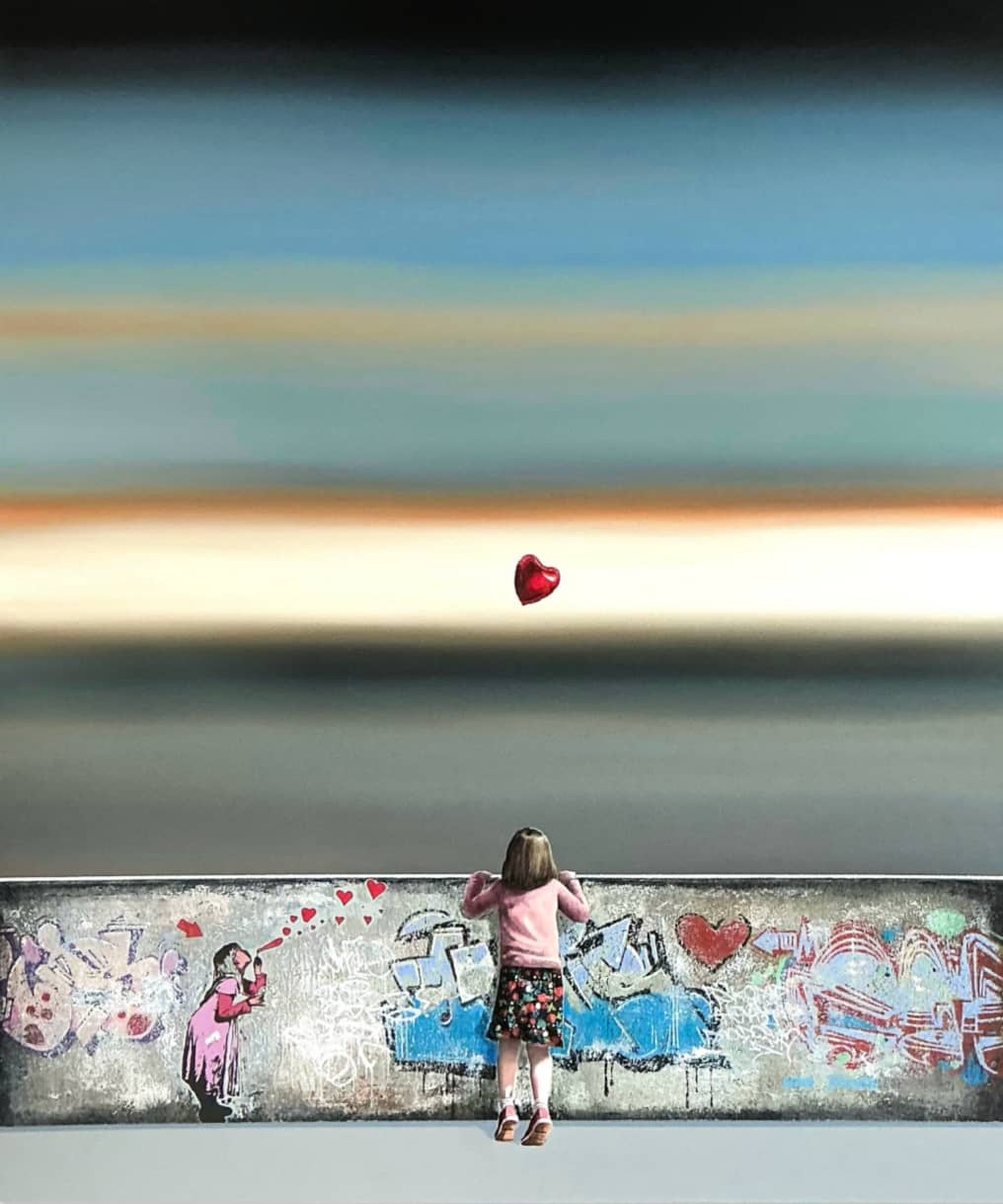 UK artist Steve Johnston painting ~ 'Blowin' in the Wind' @ Curate Art & Design (Sorrento, Melbourne) - Steve Johnston's exclusive representatives in Australia.