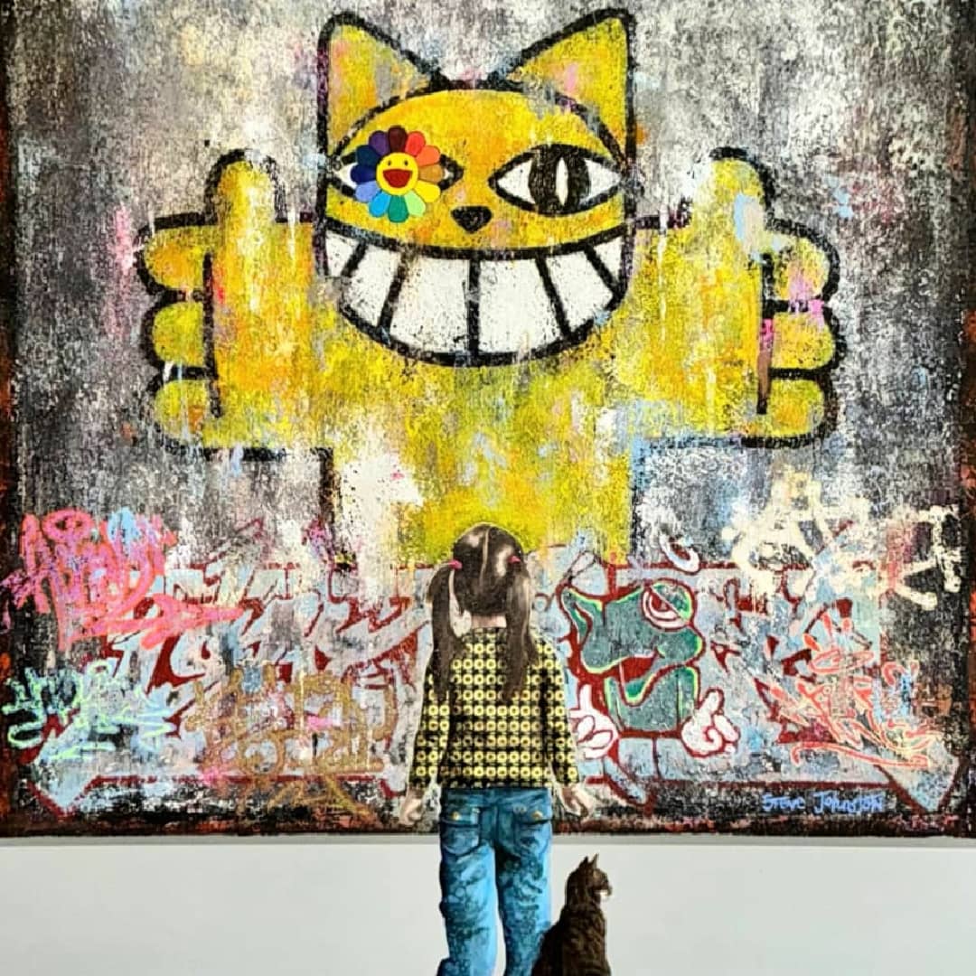 UK artist Steve Johnston painting ~ 'Hello Sunshine' @ Curate Art & Design - Steve Johnston's exclusive representatives in Australia.