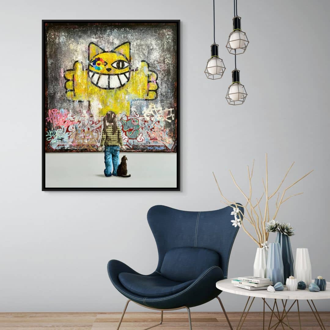 UK artist Steve Johnston painting ~ 'Hello Sunshine' @ Curate Art & Design - Steve Johnston's exclusive representatives in Australia.