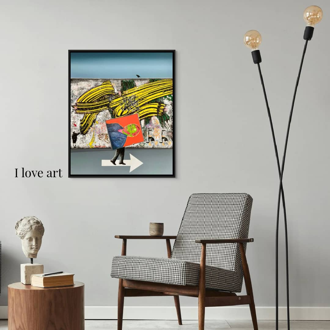 UK artist Steve Johnston painting ~ 'I Love Art' @ Curate Art & Design (Daylesford, Melbourne) - Steve Johnston's exclusive representatives in Australia.