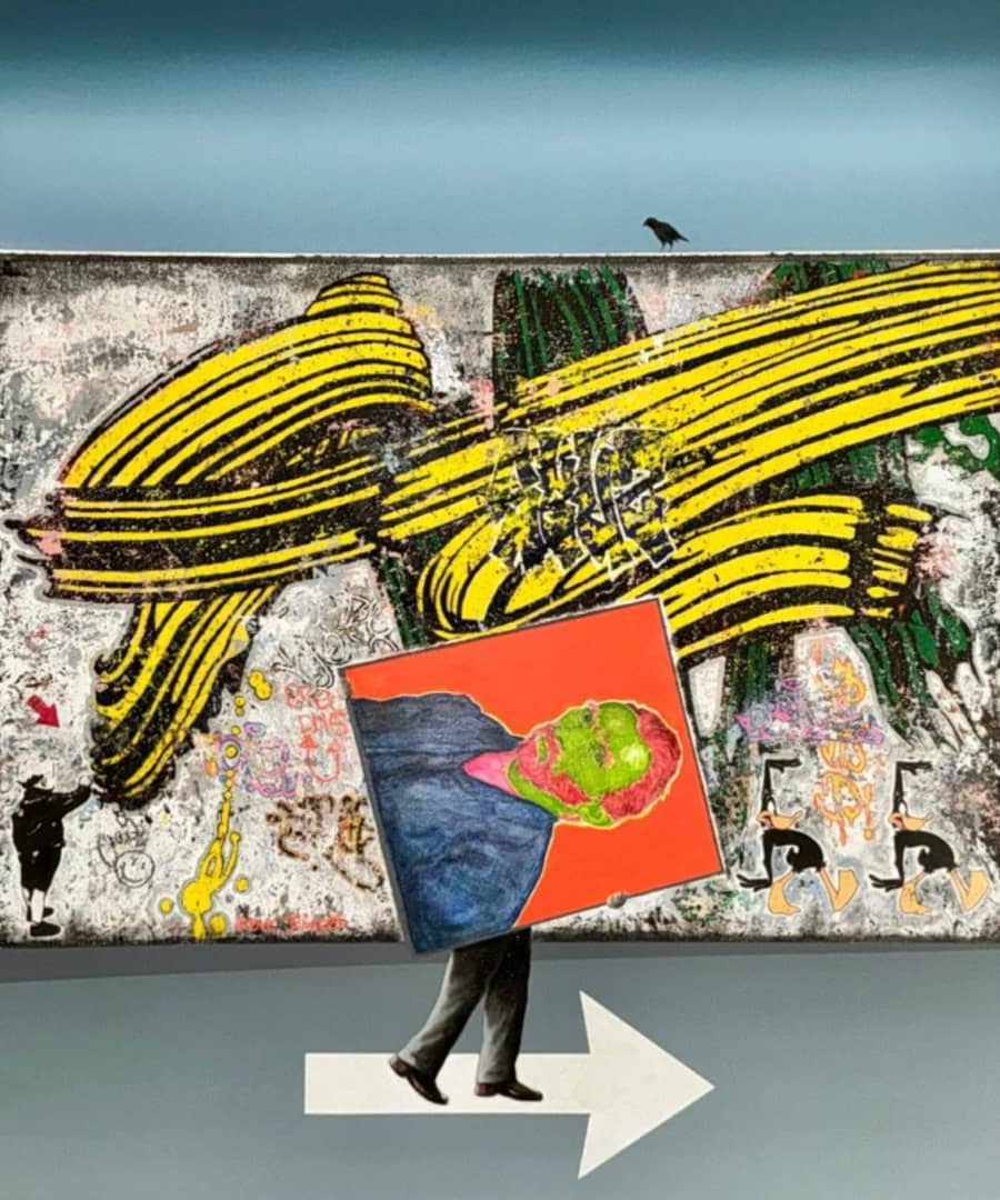 UK artist Steve Johnston painting ~ 'I Love Art' @ Curate Art & Design (Sorrento, Melbourne) - Steve Johnston's exclusive representatives in Australia.