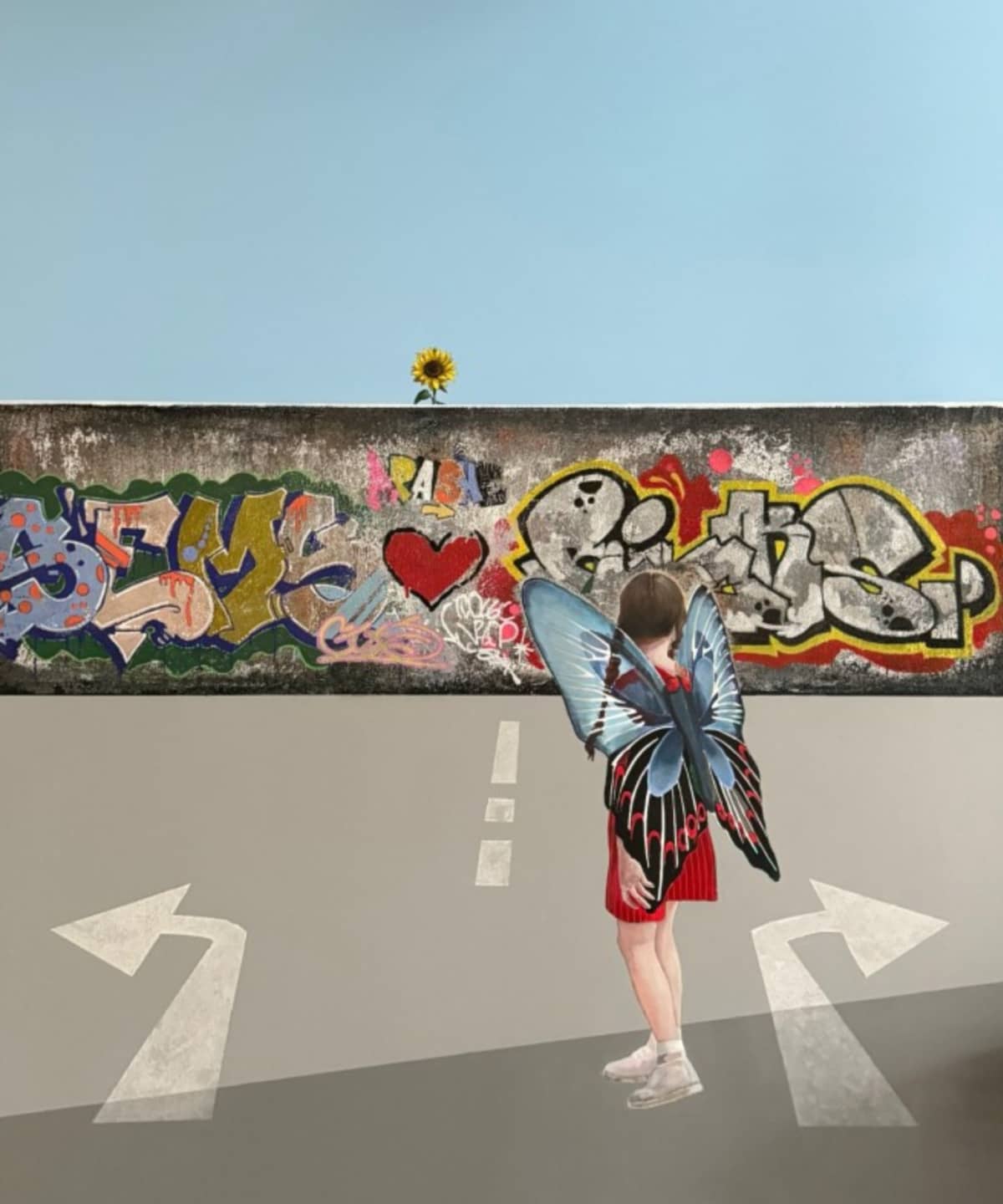 UK artist Steve Johnston painting ~ 'It's a Beautiful Day' @ Curate Art & Design (Sorrento, Melbourne) - Steve Johnston's exclusive representatives in Australia.