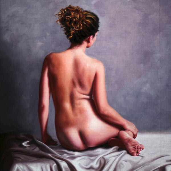 Peninsula-Based Australian Artist Vicki Sullivan Painting ~ 'Back Study of Brianna' - Curate Art & Design Gallery Sorrento Mornington Peninsula Melbourne
