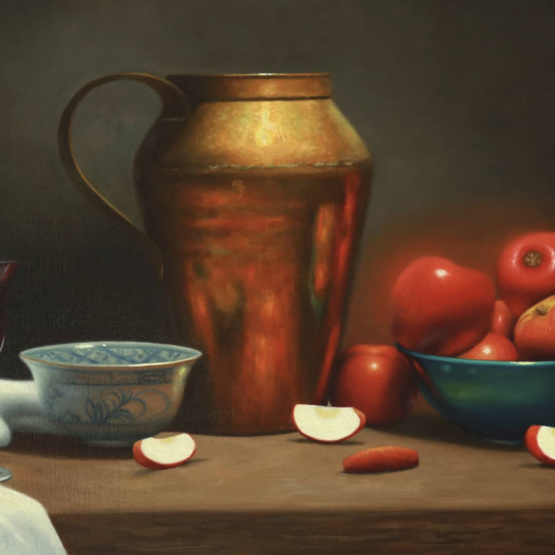 Vicki Sullivan Painting ~ 'So Red They Almost Glow' (ARC Living Master & Archibald Finalist 2025) @ Curate Art & Design in Daylesford (formerly Sorrento).
