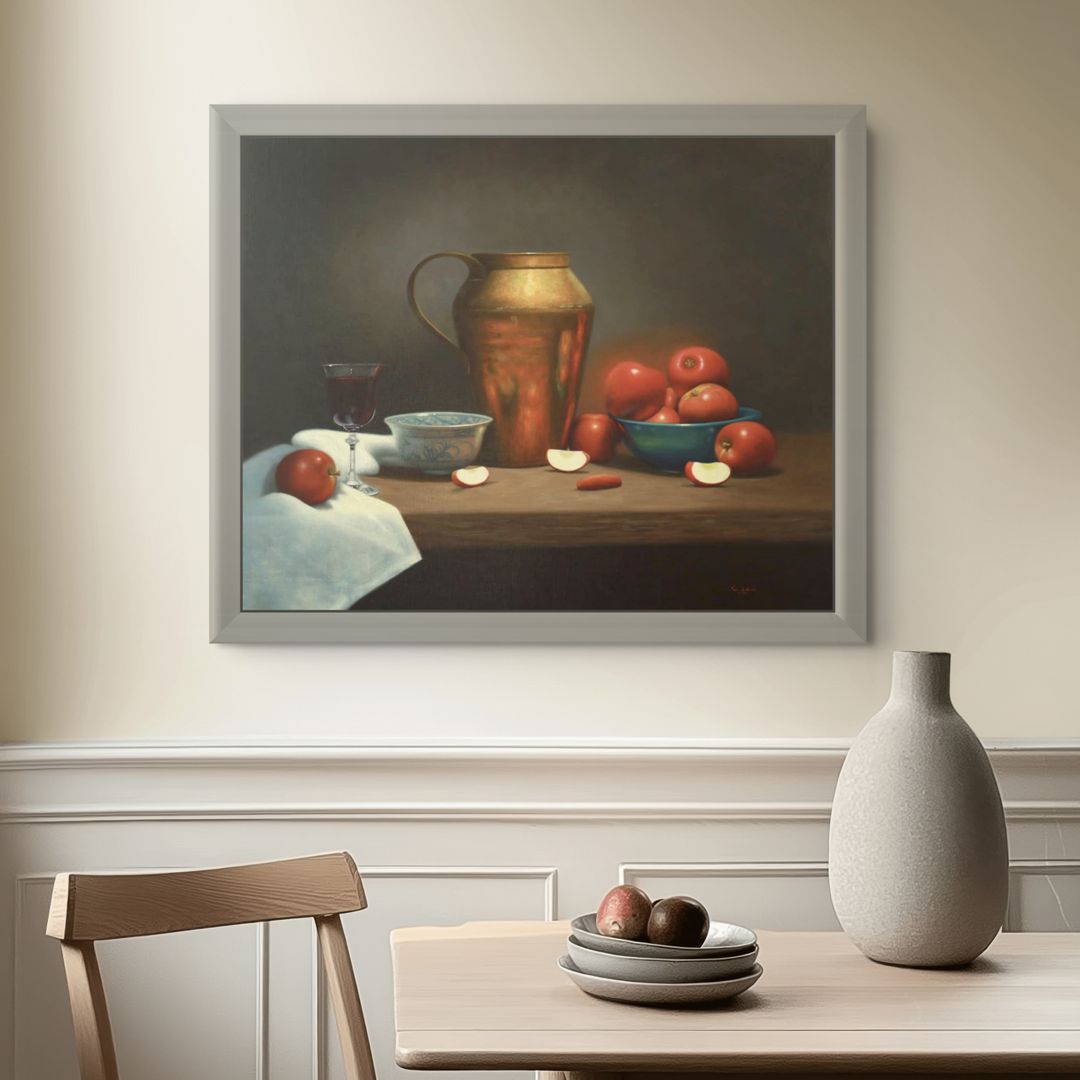 Vicki Sullivan Painting ~ 'So Red They Almost Glow' (ARC Living Master & Archibald Finalist 2025) @ Curate Art & Design in Daylesford (formerly Sorrento).