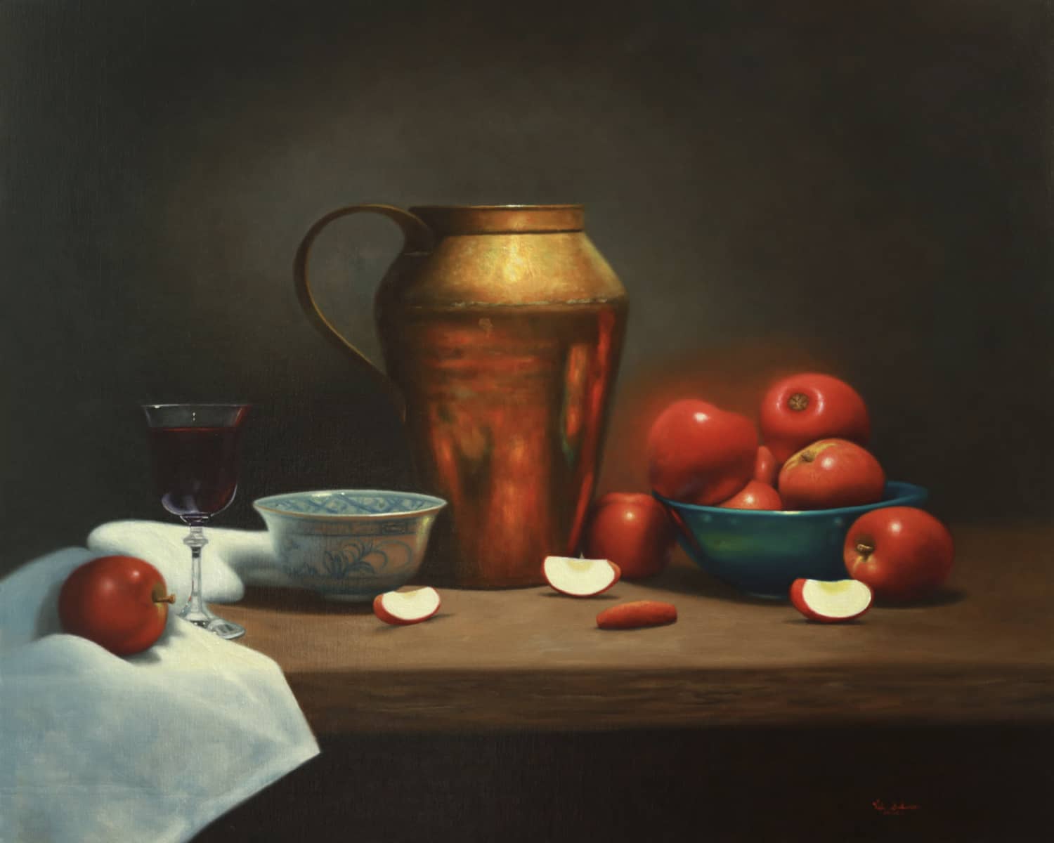 Vicki Sullivan Painting ~ 'So Red They Almost Glow' (ARC Living Master & Archibald Finalist 2025) @ Curate Art & Design in Daylesford (formerly Sorrento).