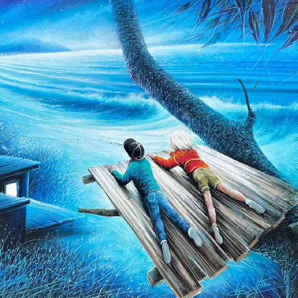 Warren Salter Painting ~ 'The Birdhouse' - Curate Art & Design Gallery in Sorrento, Mornington Peninsula, Melbourne